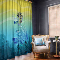 Fishing Bone Summer Bass Window Curtain Fishbone Ocean - Wonder Print Shop