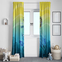 Fishing Bone Summer Bass Window Curtain Fishbone Ocean - Wonder Print Shop