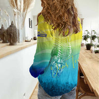 Personalized Fishing Bone Summer Bass Women Casual Shirt Fishbone Ocean - Wonder Print Shop