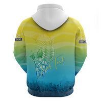 Personalized Fishing Bone Summer Bass Zip Hoodie Fishbone Ocean - Wonder Print Shop