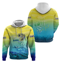 Personalized Fishing Bone Summer Bass Zip Hoodie Fishbone Ocean - Wonder Print Shop