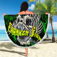 Franken Fish Beach Blanket Skull Fishing Green - Wonder Print Shop