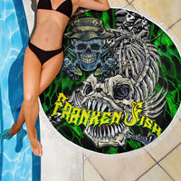 Franken Fish Beach Blanket Skull Fishing Green - Wonder Print Shop