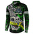 Personalized Franken Fish Button Sweatshirt Skull Fishing Green - Wonder Print Shop