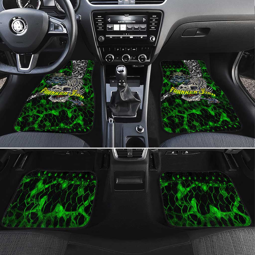 Franken Fish Car Mats Skull Fishing Green - Wonder Print Shop