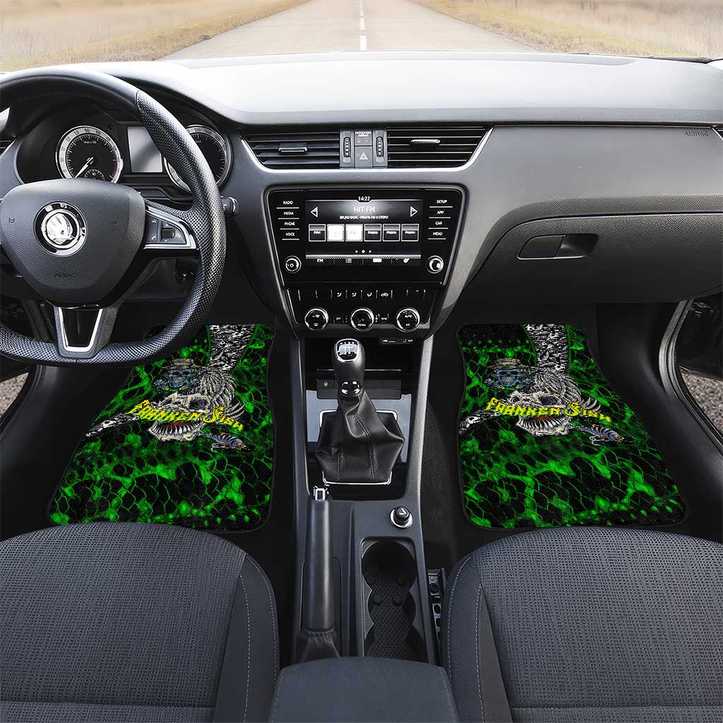 Franken Fish Car Mats Skull Fishing Green - Wonder Print Shop