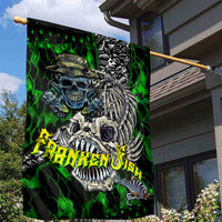 Franken Fish Garden Flag Skull Fishing Green - Wonder Print Shop
