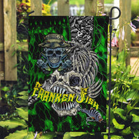 Franken Fish Garden Flag Skull Fishing Green - Wonder Print Shop