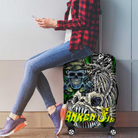 Franken Fish Luggage Cover Skull Fishing Green - Wonder Print Shop