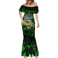 Personalized Franken Fish Mermaid Dress Skull Fishing Green - Wonder Print Shop