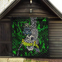 Franken Fish Quilt Skull Fishing Green - Wonder Print Shop