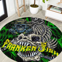 Franken Fish Round Carpet Skull Fishing Green