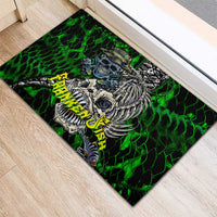 Franken Fish Rubber Doormat Skull Fishing Green - Wonder Print Shop