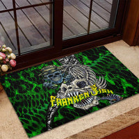 Franken Fish Rubber Doormat Skull Fishing Green - Wonder Print Shop