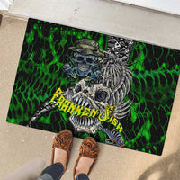Franken Fish Rubber Doormat Skull Fishing Green - Wonder Print Shop