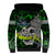 Personalized Franken Fish Sherpa Hoodie Skull Fishing Green - Wonder Print Shop