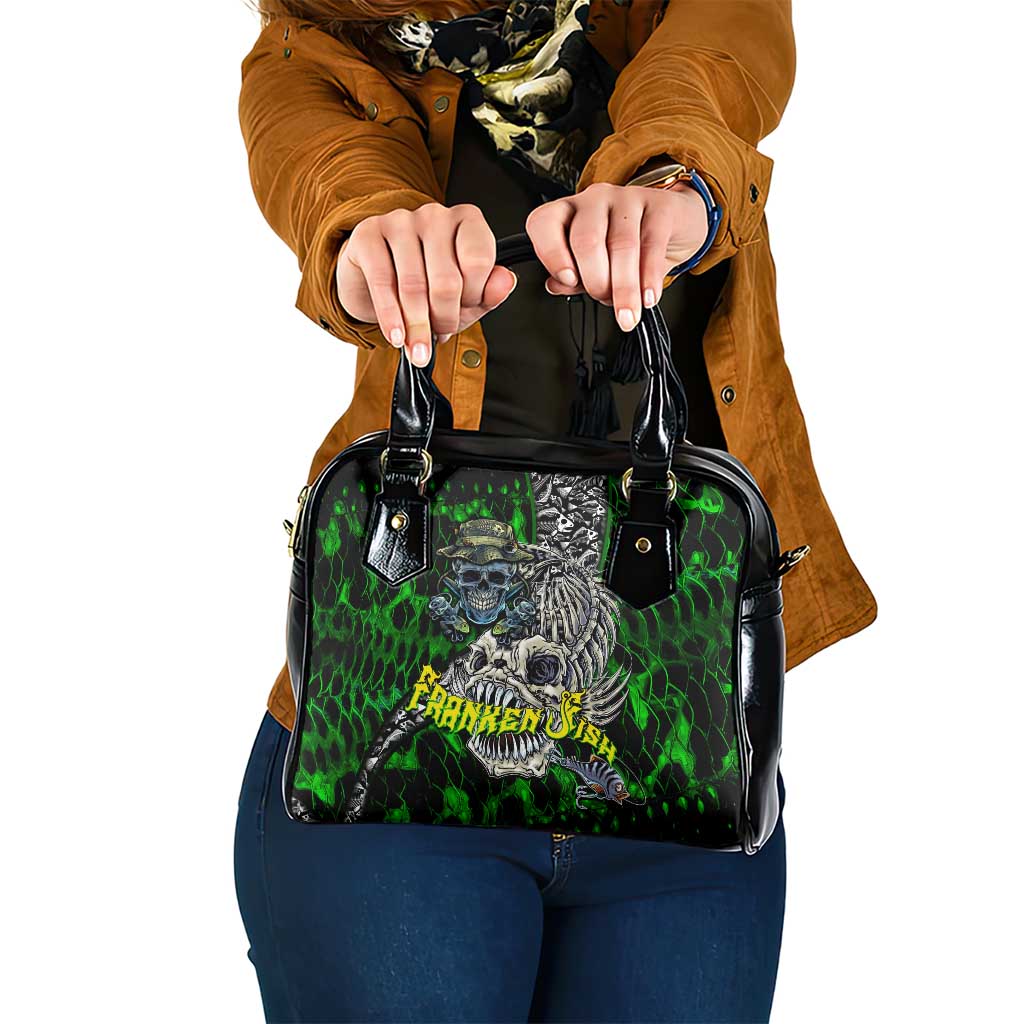 Franken Fish Shoulder Handbag Skull Fishing Green