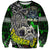 Personalized Franken Fish Sweatshirt Skull Fishing Green - Wonder Print Shop