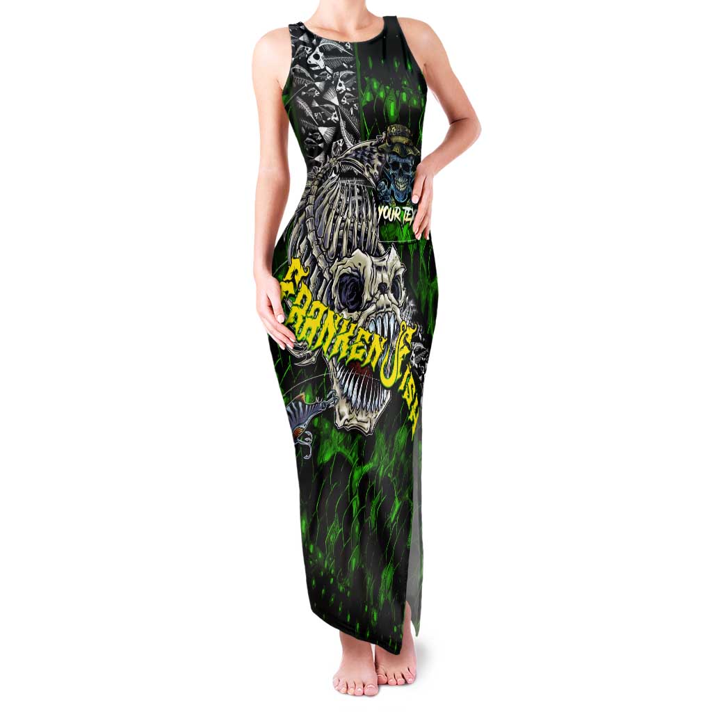 Personalized Franken Fish Tank Maxi Dress Skull Fishing Green - Wonder Print Shop