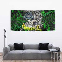 Franken Fish Tapestry Skull Fishing Green - Wonder Print Shop