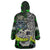 Personalized Franken Fish Wearable Blanket Hoodie Skull Fishing Green - Wonder Print Shop