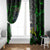 Franken Fish Window Curtain Skull Fishing Green - Wonder Print Shop