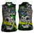 Personalized Franken Fish Women Sleeveless Polo Shirt Skull Fishing Green - Wonder Print Shop