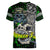 Personalized Franken Fish Women V-Neck T-Shirt Skull Fishing Green - Wonder Print Shop