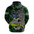 Personalized Franken Fish Zip Hoodie Skull Fishing Green - Wonder Print Shop