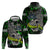 Personalized Franken Fish Zip Hoodie Skull Fishing Green - Wonder Print Shop