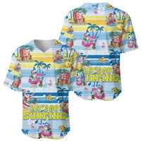 Surfing Christmas Baseball Jersey Tropical Santa Let's Go Surfing - Wonder Print Shop