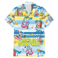 Surfing Christmas Family Matching Mermaid Dress and Hawaiian Shirt Tropical Santa Let's Go Surfing - Wonder Print Shop
