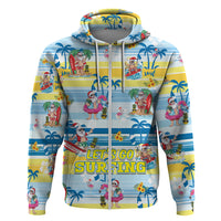 Surfing Christmas Hoodie Tropical Santa Let's Go Surfing - Wonder Print Shop