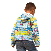 Surfing Christmas Kid Hoodie Tropical Santa Let's Go Surfing - Wonder Print Shop