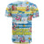Surfing Christmas T Shirt Tropical Santa Let's Go Surfing - Wonder Print Shop