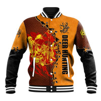 Skull Deer Hunting Baseball Jacket Vintage Leather Bow Hunter - Wonder Print Shop