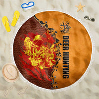 Skull Deer Hunting Beach Blanket Vintage Leather Bow Hunter - Wonder Print Shop