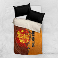 Skull Deer Hunting Bedding Set Vintage Leather Bow Hunter - Wonder Print Shop