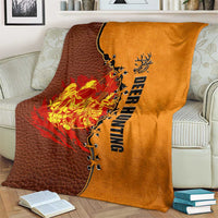 Skull Deer Hunting Blanket Vintage Leather Bow Hunter - Wonder Print Shop