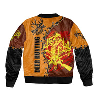 Skull Deer Hunting Bomber Jacket Vintage Leather Bow Hunter - Wonder Print Shop