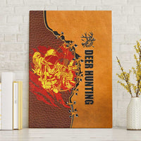 Skull Deer Hunting Canvas Wall Art Vintage Leather Bow Hunter - Wonder Print Shop