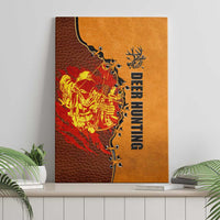 Skull Deer Hunting Canvas Wall Art Vintage Leather Bow Hunter - Wonder Print Shop