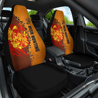 Skull Deer Hunting Car Seat Cover Vintage Leather Bow Hunter - Wonder Print Shop