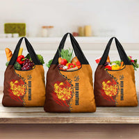 Skull Deer Hunting Grocery Bag Vintage Leather Bow Hunter - Wonder Print Shop