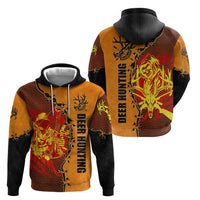 Skull Deer Hunting Hoodie Vintage Leather Bow Hunter - Wonder Print Shop