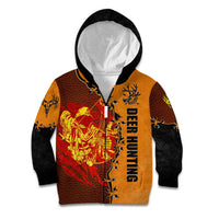 Skull Deer Hunting Kid Hoodie Vintage Leather Bow Hunter - Wonder Print Shop