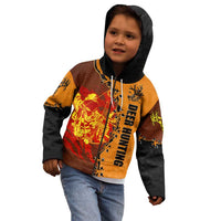 Skull Deer Hunting Kid Hoodie Vintage Leather Bow Hunter - Wonder Print Shop