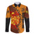 Skull Deer Hunting Long Sleeve Button Shirt Vintage Leather Bow Hunter - Wonder Print Shop