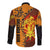 Skull Deer Hunting Long Sleeve Button Shirt Vintage Leather Bow Hunter - Wonder Print Shop