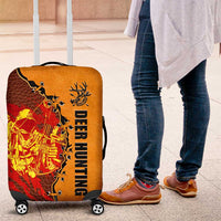 Skull Deer Hunting Luggage Cover Vintage Leather Bow Hunter - Wonder Print Shop